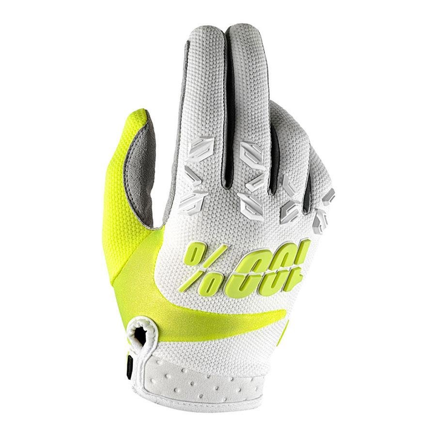 100% Airmatic gloves white/neon yellow size S von 100percent