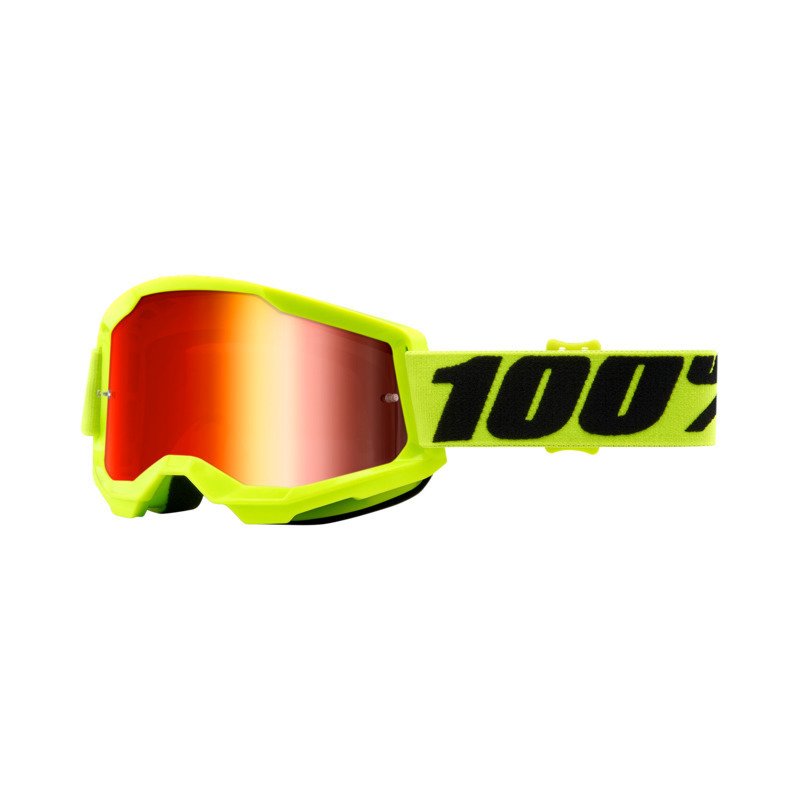 100percent Strata 2 Brille Neon/Gelb - verspiegelt rot von 100percent