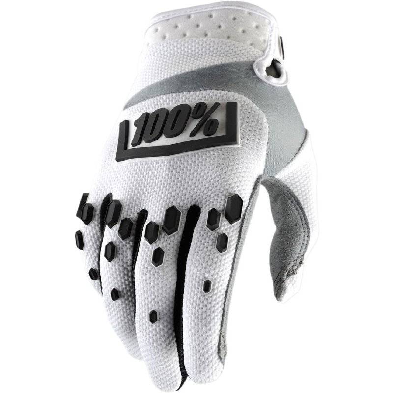 100% Handschuhe Airmatic Weiß/Schwarz Größe S von 100percent