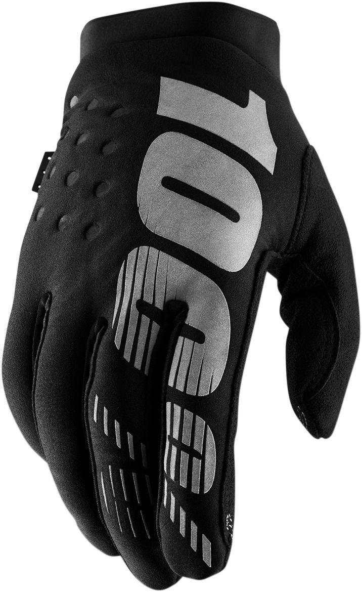 100% brisker gloves black/gray von 100percent