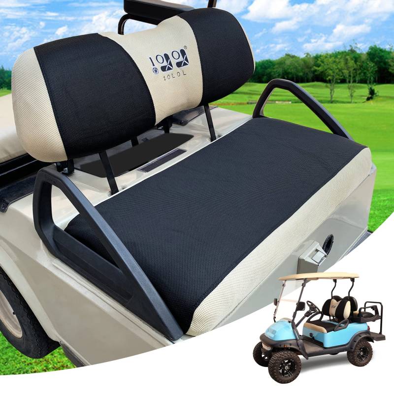 10L0L Golfwagen-Sitzbezug, volle Vordersitze, einfache Installation mit Polyester-Bank-Sitzschutz, Universal-Passform-Zubehör für Yamaha/Club-Car Precedent von 10L0L
