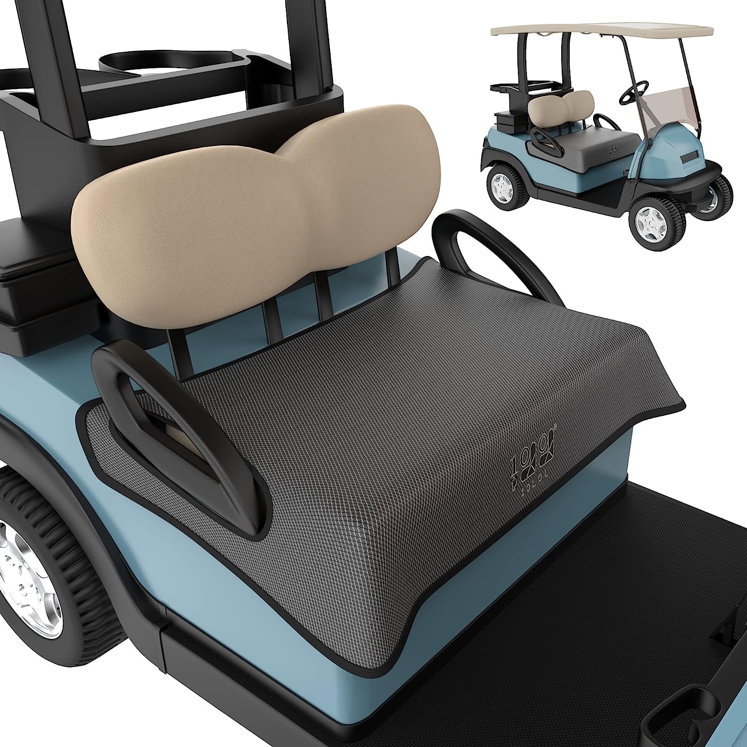 10L0L universal Golfwagen Sitzbezug Decke Kissenbezug für EZGO TXT RXV/Club Car DS Precedent mit Armlehnen, geeignet für alle Wetterbedingungen von 10L0L