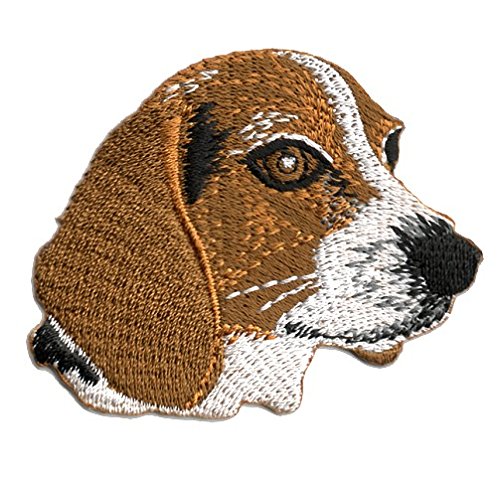 Aufnäher Bügelbild Aufbügler Iron on Patches Applikation Hund Beagle 6,5 x 5,5cm vor134-3 von 1A-Kurzwaren