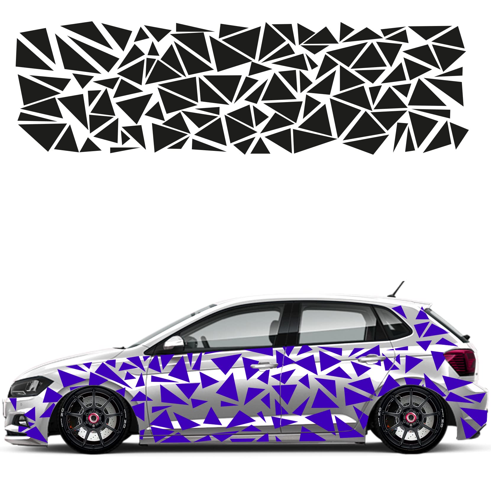 1A Style Sticker Auto Aufkleber Set 109 Teilig Rally Design Autodekor KFZ Seitenaufkleber Tuningset Camper Wohnwagen Premiumfolie (Purple) von 1A Style Sticker