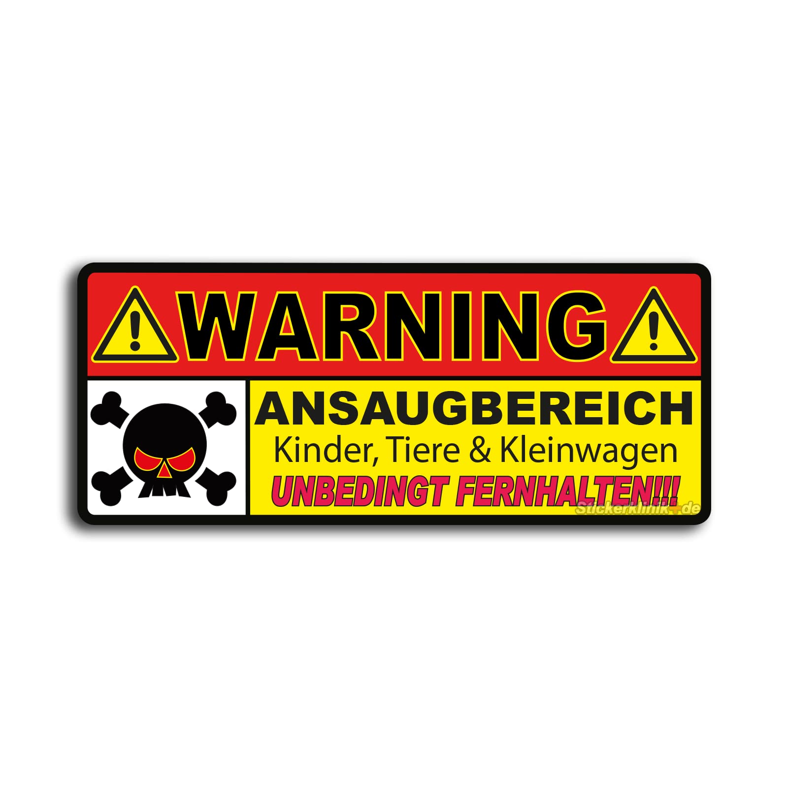 1A Style Sticker Auto Aufkleber Warning TURBOLADER - ANSAUGBEREICH - Luftpilz Offen von 1A Style Sticker