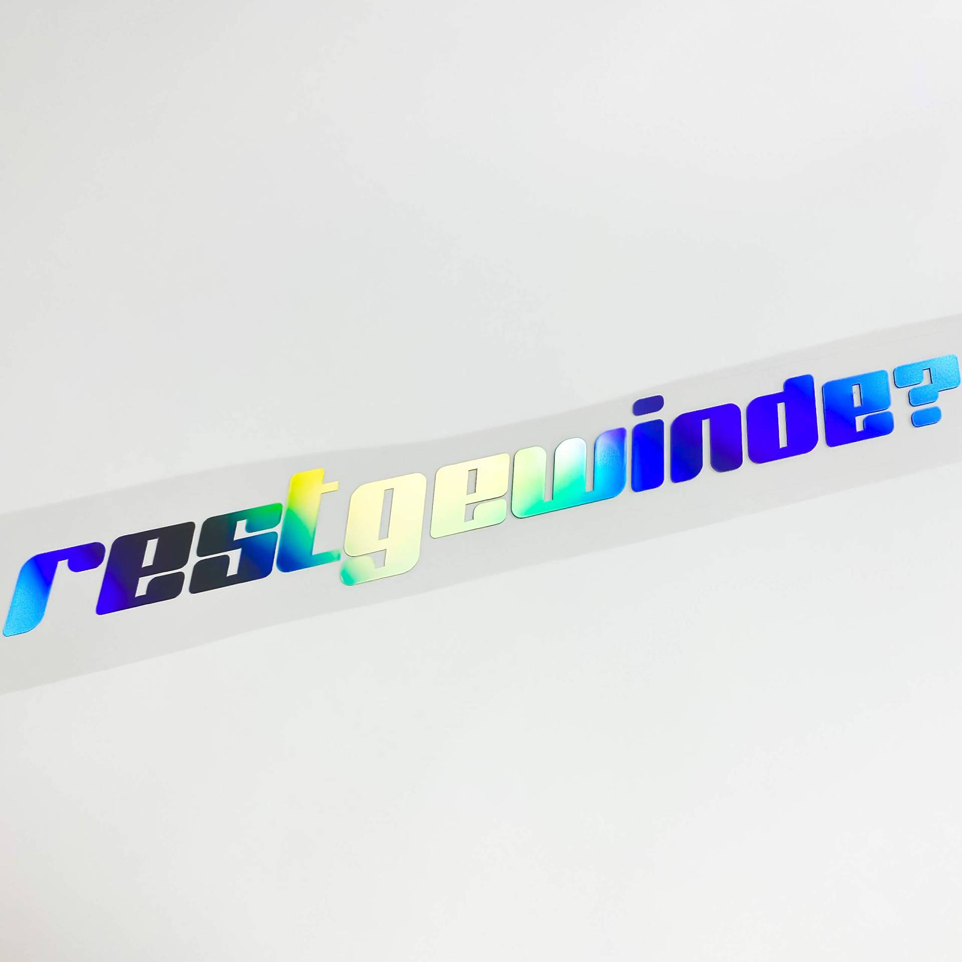 55 cm Auto Aufkleber RESTGEWINDE Hologramm Heckscheibenaufkleber Frontscheibensticker Oilslick Tuning Sticker Car Turbo Grafik Label Style Design NEU Rainbow Shiny Schrauberfreude Fun von 1A Style Sticker