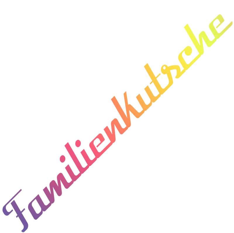 55cm Familienkutsche Autoaufkleber Hologramm Regenbogeneffekt Frontscheibensticker Heckaufkleber Glitzer von 1A Style Sticker