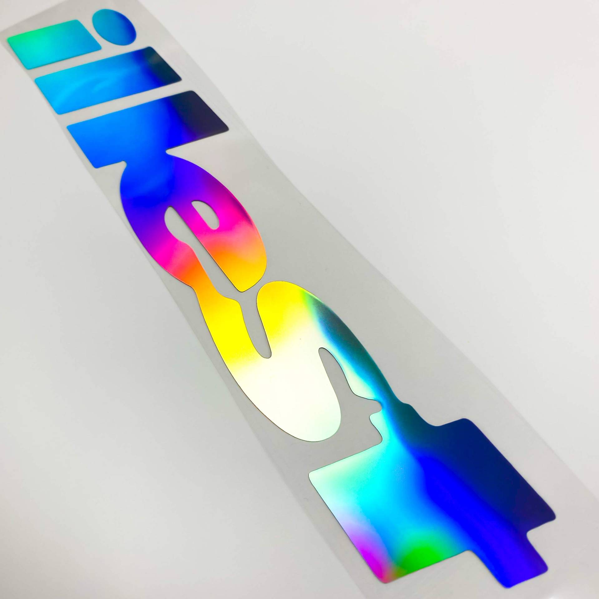 Auto Aufkleber Illest 55cm Hologramm oilslick Sticker 3D Effekt Regenbogenfarben Dekor Tuning Label Heckscheibenaufkleber von 1A Style Sticker