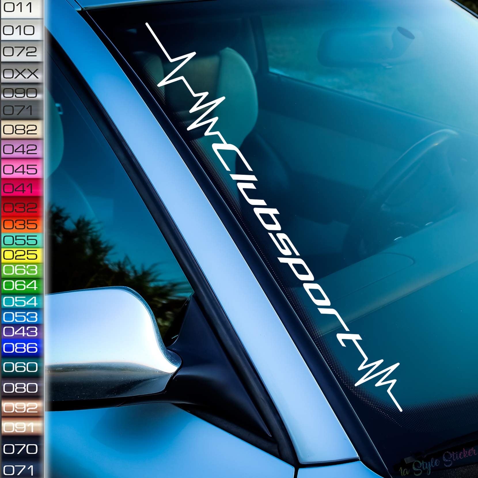 Autoaufkleber Herzschlag Performance Pulsschlag Aufkleber kompatibel mit Volkswagen Sticker Performance TYP 15 Edition Sport Auto-Aufkleber von 1A Style Sticker