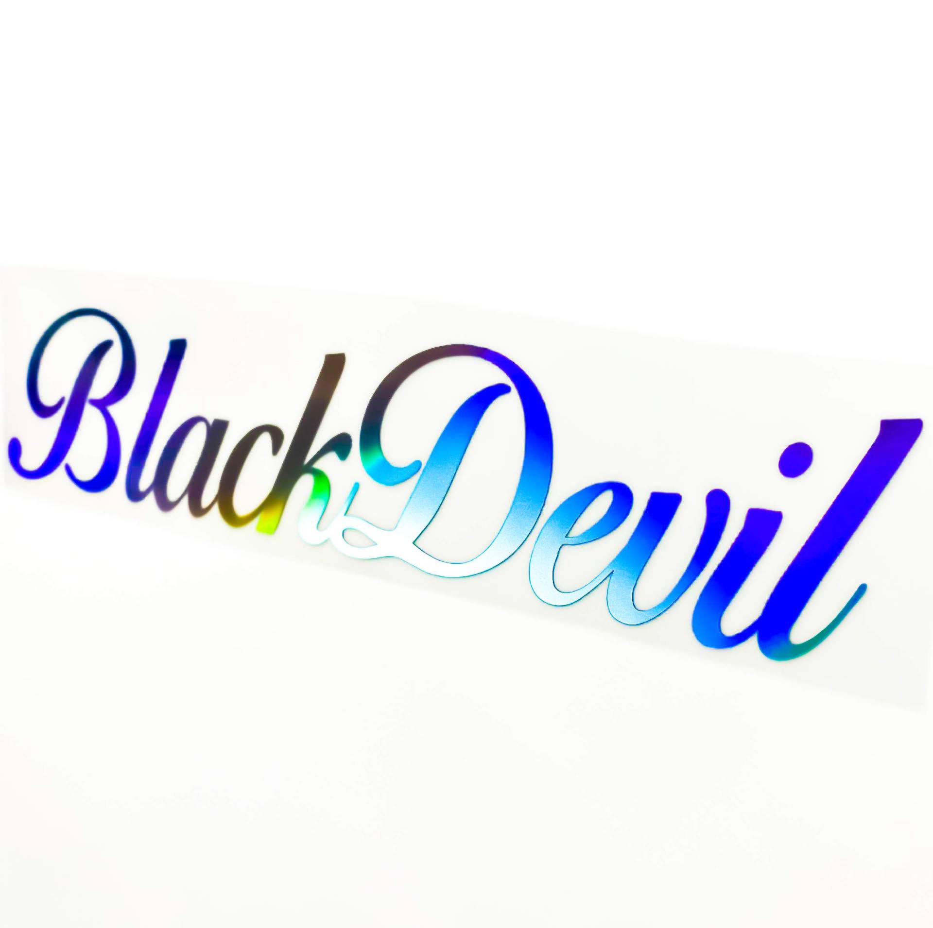 Black Devil Car Decal Hologramm Sticker Holo Slick Oil Autoscheibenaufkleber Autodekor Aufkleber Seitenschweller Sticker von 1A Style Sticker