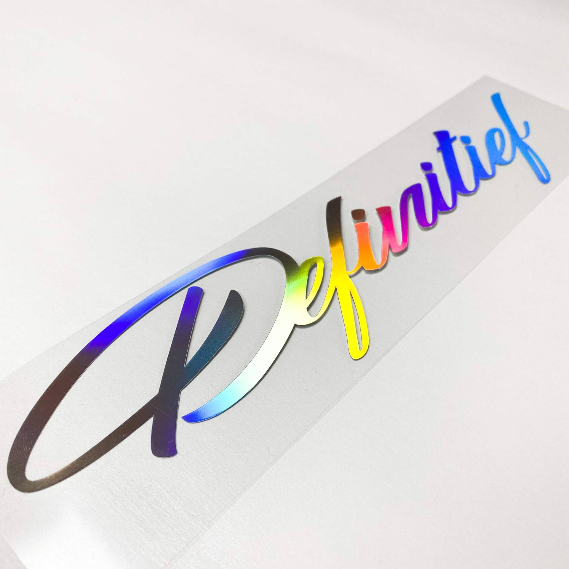 Definitief Aufkleber Slick Oil Hologramm Autoaufkleber für die Frontscheibe oder als Heckscheibenaufkleber von 1A Style Sticker