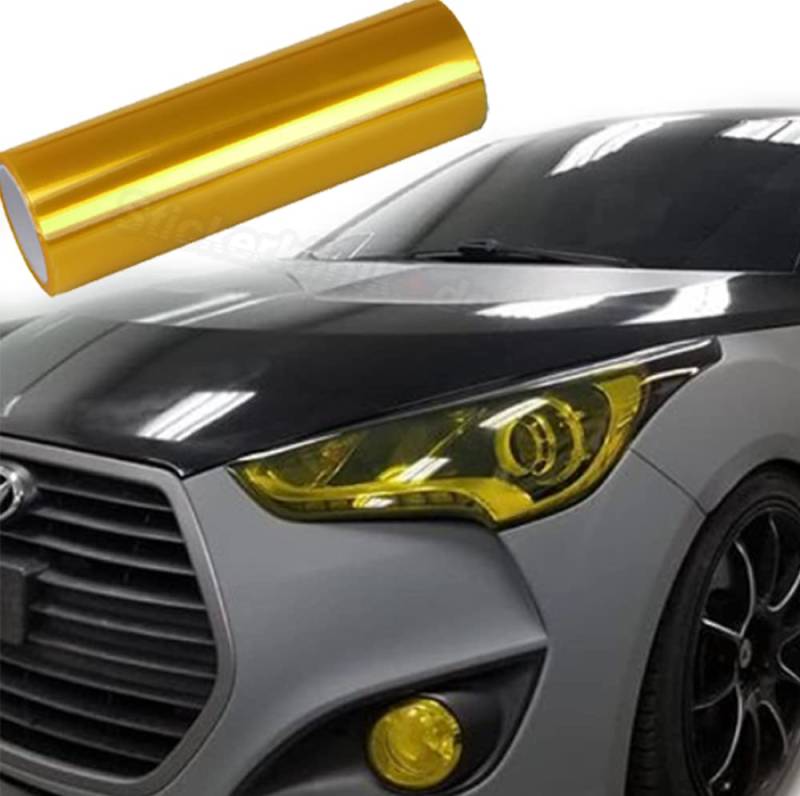 1A Style Sticker Gelbe Folie Auto Nebelscheinwerfer Folierung Auto Scheinwerfer Folierung Motorrad von 1A Style Sticker