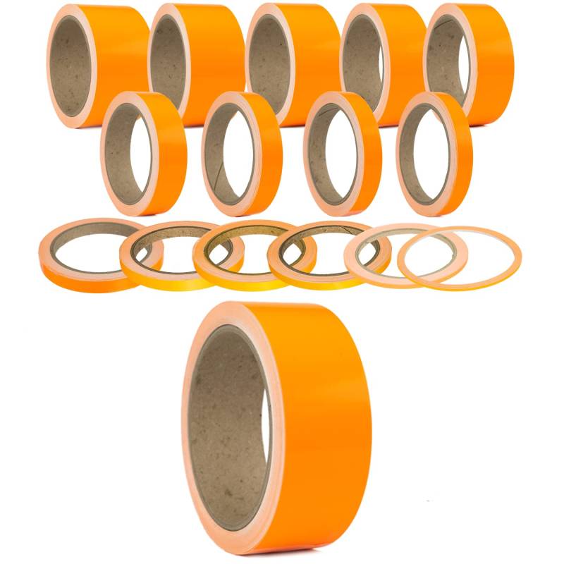 Leuchtfarben Neon Orange auffällige Klebestreifen Zierstreifen Dekor Bänder Autostyling Stripe Decal Pinstriping Markierungsleisten Warnstreifen Begrenzungsbänder (45 mm, Neon Orange) von 1A Style Sticker