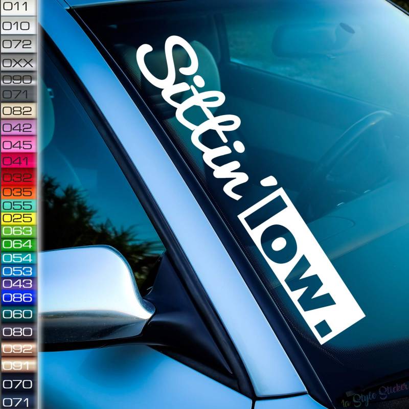 Sittin Low Frontscheiben-Aufkleber, Tuning Auto Aufkleber Power Lowered Dapper Stance Low Auto-Sticker von 1A Style Sticker