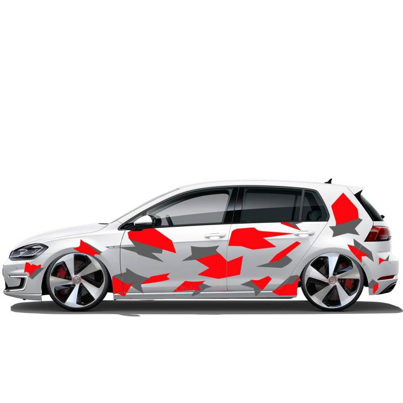 Tarn Auto Camouflage Aufkleber Seitenaufkleber Cyber Style Style Verkleidung CAMO Flecktarn Kuh Haut Tuningaufkleber von 1A Style Sticker