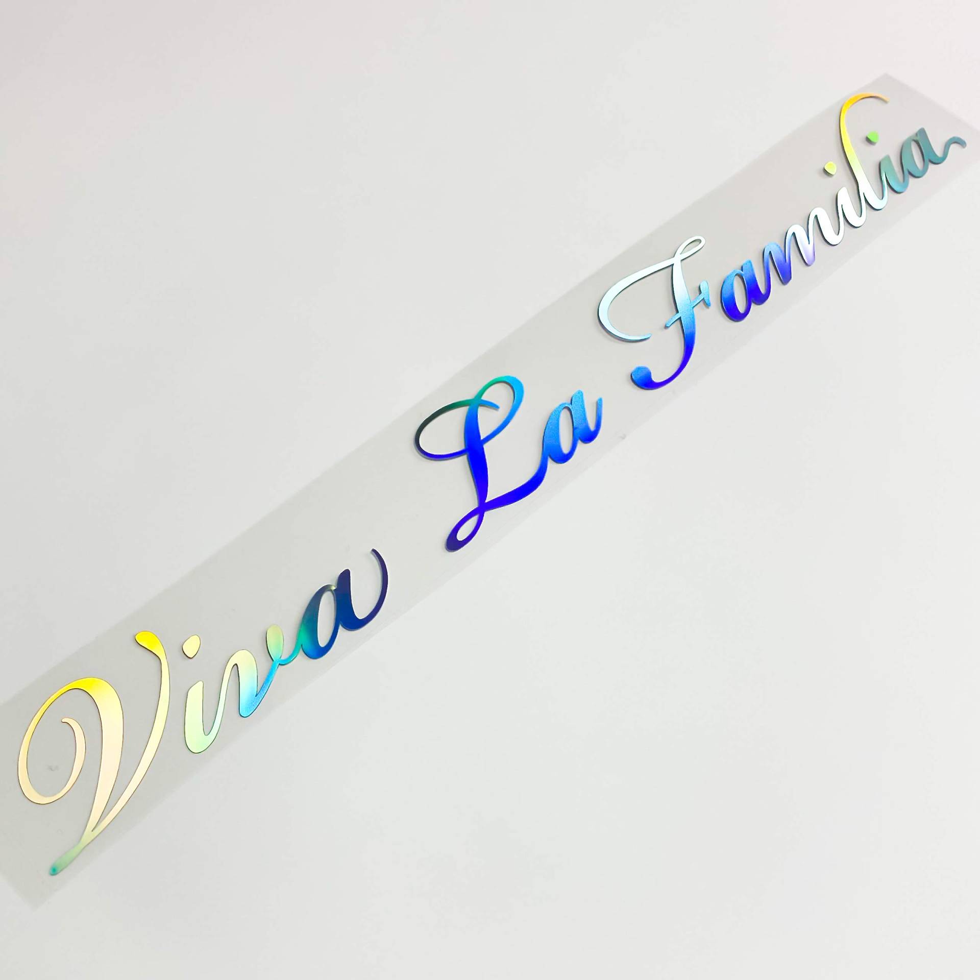 Tuningaufkleber Viva LA Familia Slick Oil Tuningsticker Seitenaufkleber Auto Scheibenaufkleber Hologramm Folie 3D Effekt Familienwagen Familienkutsche von 1A Style Sticker