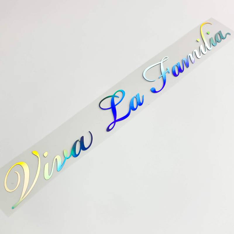 Tuningaufkleber Viva LA Familia Slick Oil Tuningsticker Seitenaufkleber Auto Scheibenaufkleber Hologramm Folie 3D Effekt Familienwagen Familienkutsche von 1A Style Sticker
