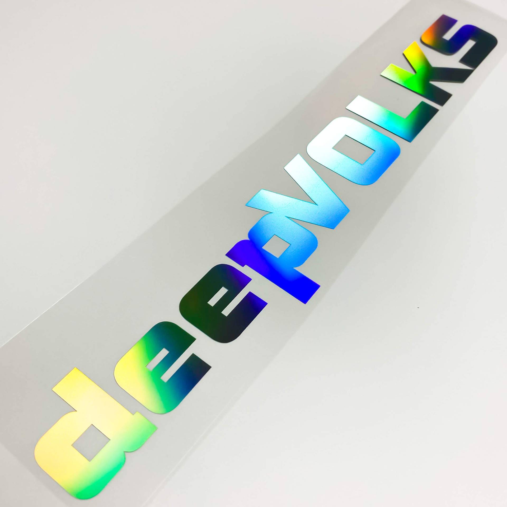 deepVOLKS Aufkleber Hologramm Autoaufkleber Tuningsticker Regenbogenfarben Sticker Oilslick von 1A Style Sticker