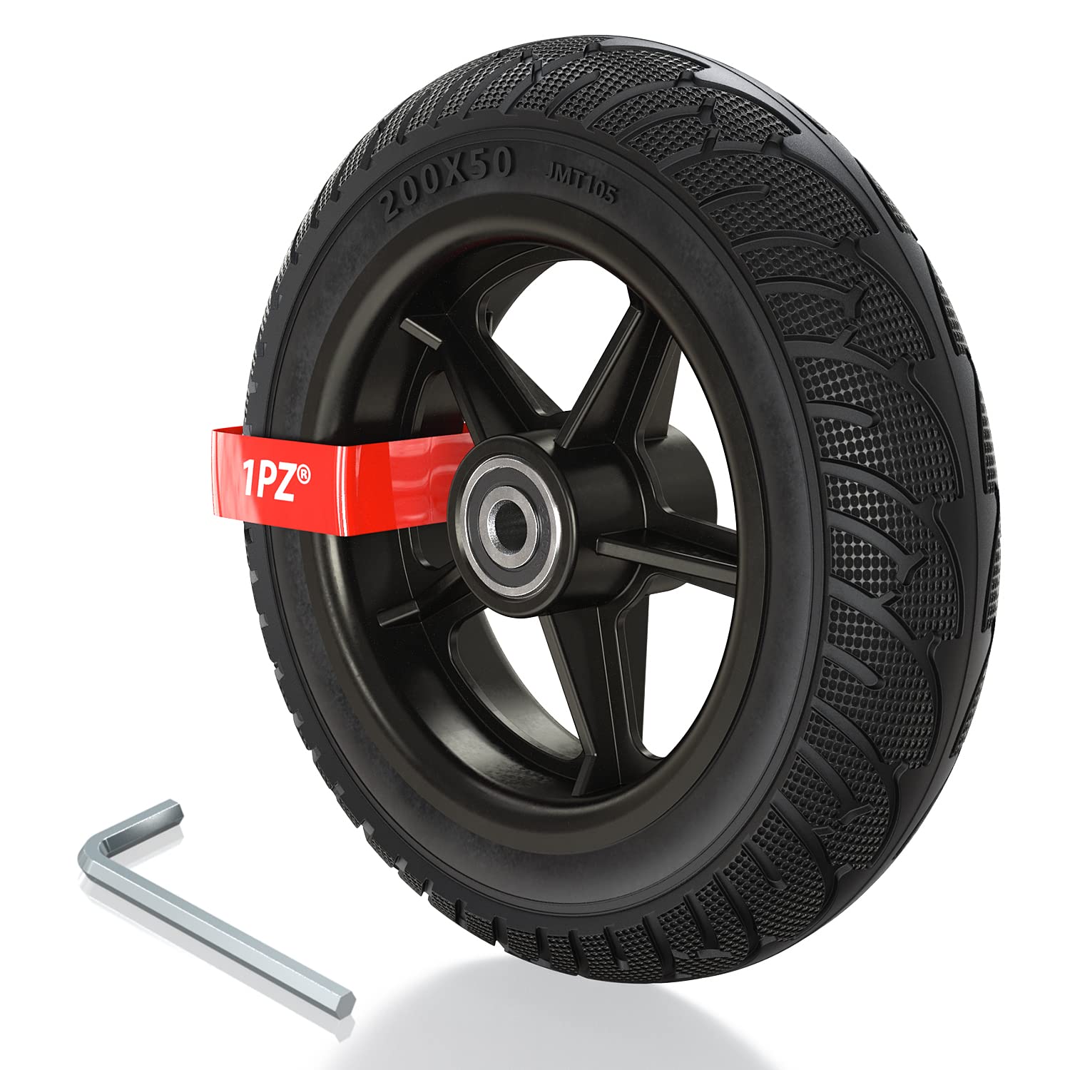 1PZ 8RD-7YE 200x50 Reifen 8 Zoll Vollgummireifen Nicht Pneumatischer Reifen Ersatz für Elektroroller Scooter von 1PZ