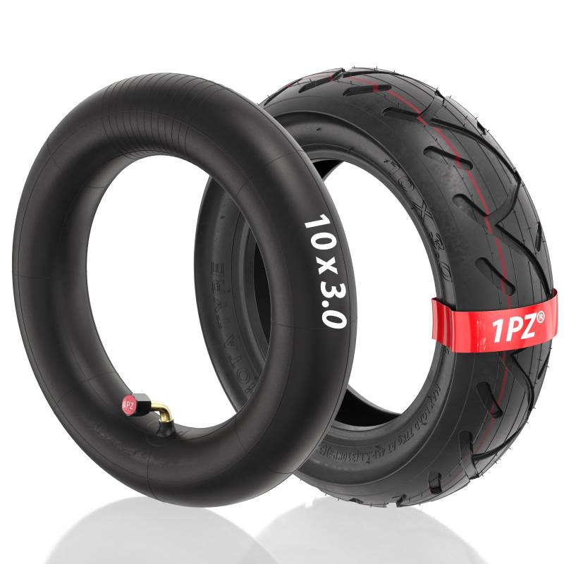 1PZ F3T-IX3 10x3 Reifen und Schlauch Ersatz für KUGOO M4 Pro Smartgyro Zero 10X Elektroroller Ersatzrad für 10 Zoll Reifen 80/65-6 oder 10x3.0 und 255x80 von 1PZ
