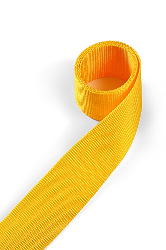 1buy3 Gurtband aus Polypropylen 20mm breit, 12 Meter lang, Farbe:10 - Verkehrsgelb | Grundpreis pro Meter = € 0,58 von 1buy3