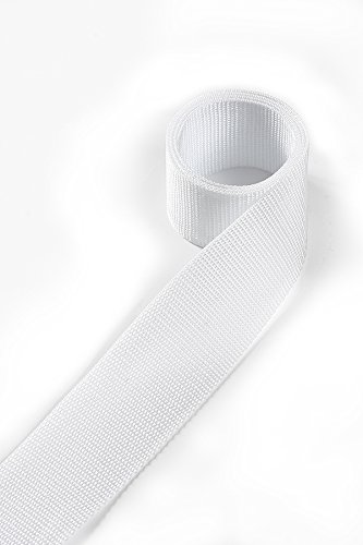 1buy3 Gurtband aus Polypropylen 25mm breit, 4 Meter lang, Farbe:1 - Weiß | Grundpreis pro Meter = € 1,37 von 1buy3