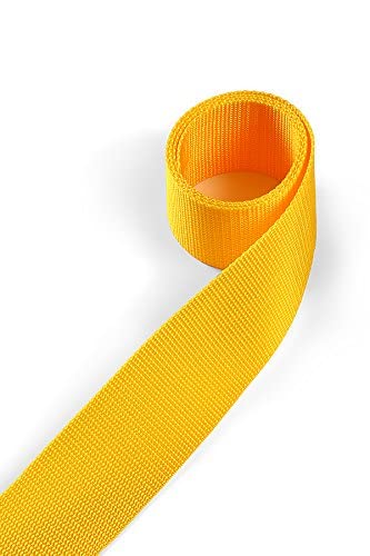 1buy3 Gurtband aus Polypropylen 25mm breit, 4 Meter lang, Farbe:10 - Verkehrsgelb | Grundpreis pro Meter = € 1,37 von 1buy3