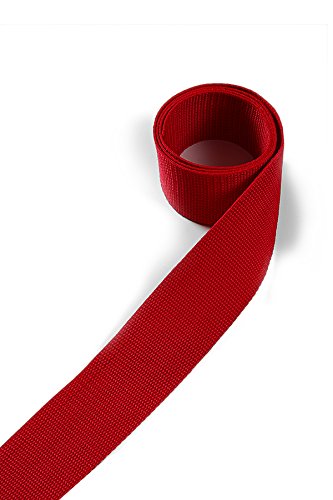 1buy3 Gurtband aus Polypropylen 40mm breit, 4 Meter lang, Farbe:7 - Signalrot | Grundpreis pro Meter = € 1,62 von 1buy3