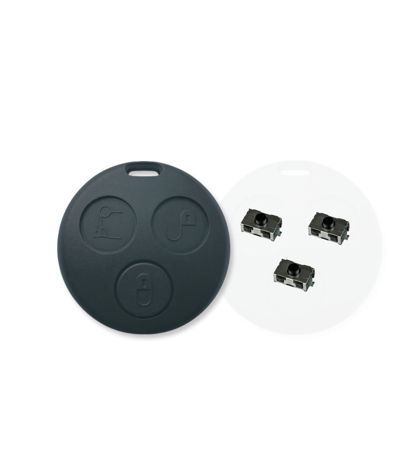 1neiSmartech Schutzhülle mit 3 Tasten und 3 Mikrotasten, kompatibel mit Smart 450 Fortwo Forfour City Roadster Cover Micro-Switch mit 2 Pin pro Seite 1neiSmartech Schutzhülle mit 3 Tasten und 3 Mikrotasten, kompatibel mit Smart 450 Fortwo Forfour City Roadster Cover Micro-Switch mit 2 Pin pro Seite von 1neiSmartech