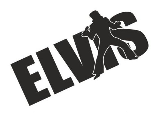 Lustige Auto-Aufkleber, Motiv: Elvis, Schwarz von 1st-Class-Designs