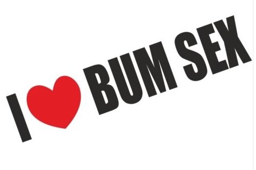I Love Bum Sex. Lustiger Auto-Aufkleber für die Stoßstange. von 1st-Class-Designs