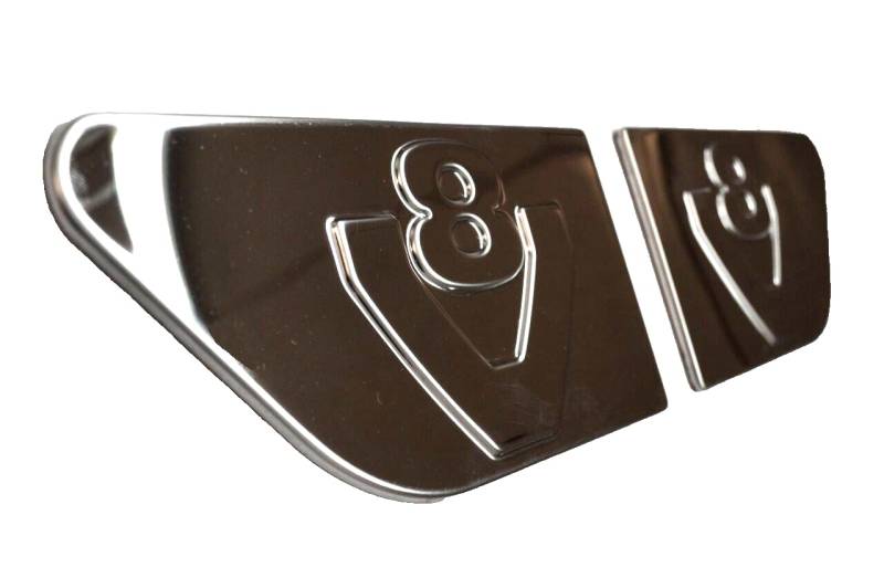 1 x Unique Edelstahl Spiegel poliert Stahl Badge für Scania P 2004?2009 Dekoration Front Schild Cover von 24/7 AUTO