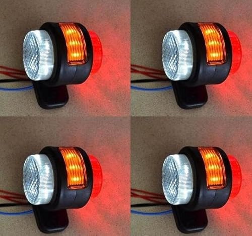 24/7 AUTO 4 x 24 V rot weiß orange Begrenzungsleuchten LED Seitenpositionsleuchten LKW Wohnwagen LKW Bus von 24/7 AUTO