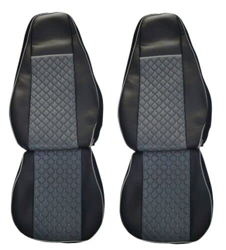 24/7Auto 2x Sitzbezüge schwarz Wildleder für MAN TGX TGA LKW von 24/7 AUTO