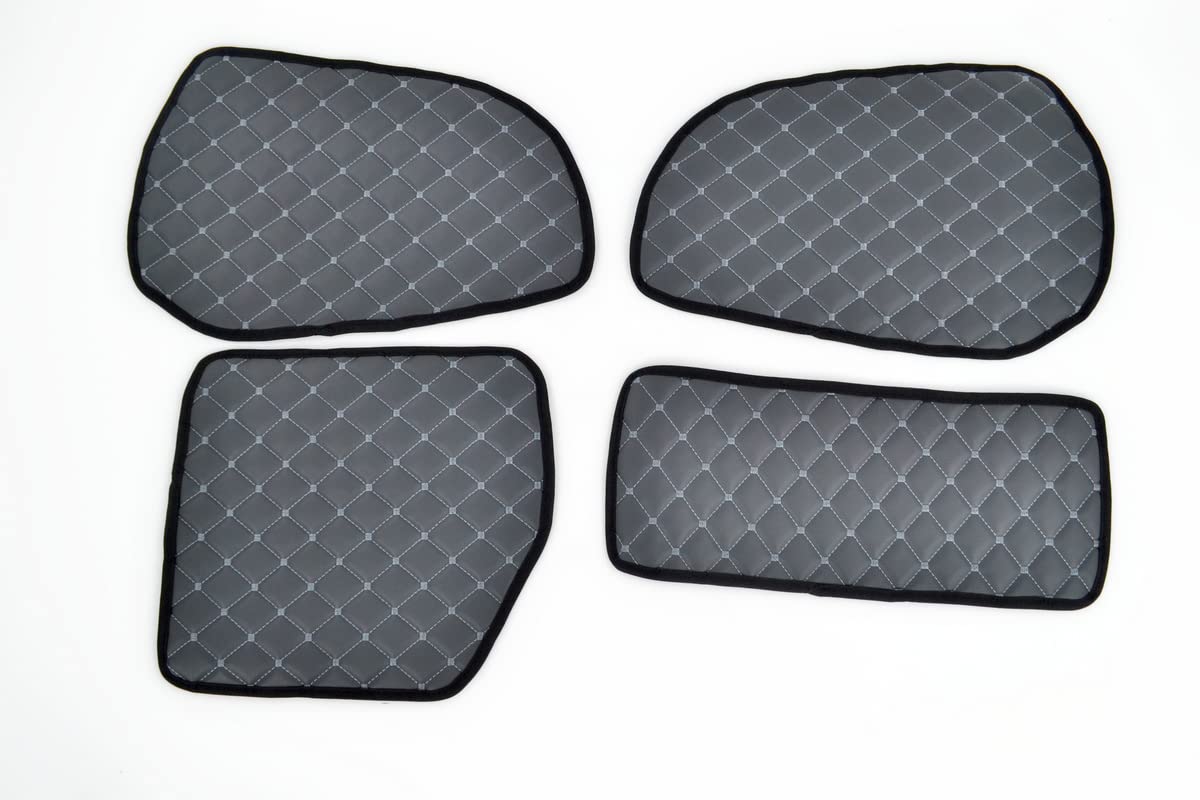 2 graue Türverkleidungen + 2 Armaturenbrettmatten für SCANIA R P G 2004 - 2010 Ökoledermatten von 24/7Auto