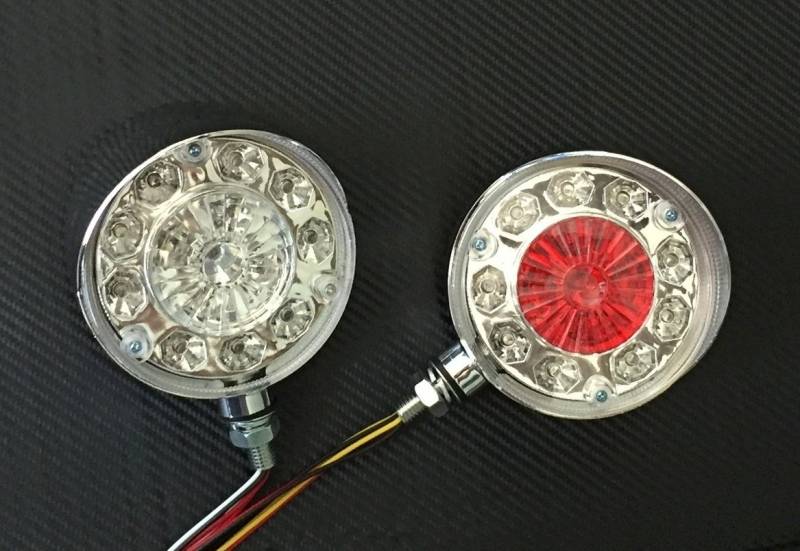 2 x 24 V Einzigartige Chrom Rot/Weiß Led Seite hinten Marker Lichter für Truck Trailer LKW Chassis von 24/7 AUTO