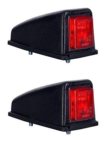 2 x LED Rot Dach hinten Ecke Marker Lights 12 V 24 V E9 markiert für LKW Truck Trailer von 24/7Auto