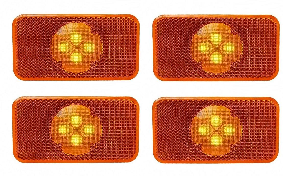 24/7 Auto 4 x LED-Reflektoren Seite Marker Leuchten spezifisch für FH FM FL Bernstein Lampen OEM ersetzen von 24/7Auto
