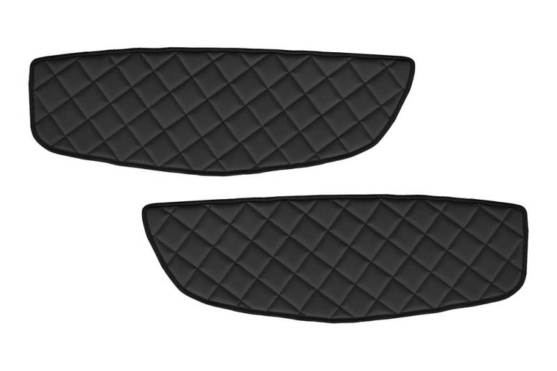 24/7Auto 2 schwarze Fußmatten für MAN TGX 2007–2019 LKWs, dickes Eco-Leder von 24/7Auto