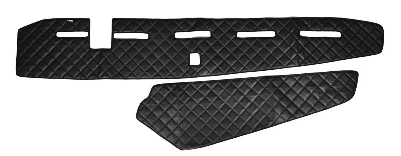 24/7Auto Schwarz Eco Leder Armaturenbrett Matten Abdeckungen für FH4 Euro6 mit Sensor von 24/7Auto