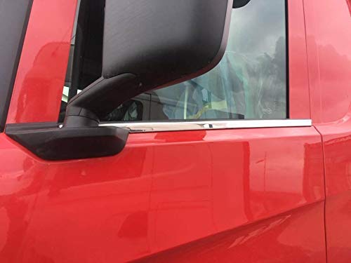 2x Edelstahl Fensterblenden für Scania R G 2004-2016 LKW links & rechts von 24/7Auto