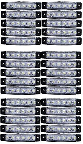 30 x LED-Seite Outline 24 V weiß Marker Lichter für Truck Trailer Caravan von 24/7Auto