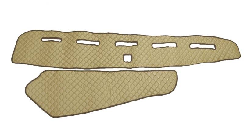 Beige Armaturenbrett Eco Leder Matten Bezüge für FH4 Euro6 ohne Sensor von 24/7Auto
