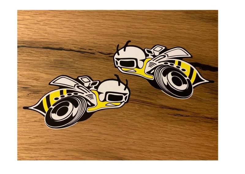 MG363 / 2X Aufkleber Super Bee je ca. 10 x 5 cm Hot Rod Tuning Sticker Racing Old School Vintage Retro Style Rockabilly von 24/7stickers