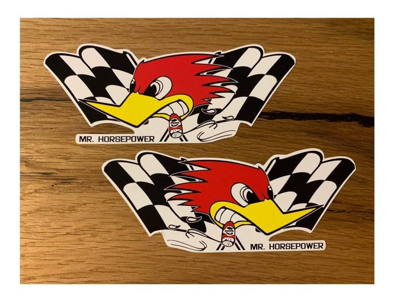 MG364 / 2X Hot Rod Aufkleber je 13,5 x 5cm RatRod Retro Sticker V8 Old School Bike Vintage Racing V6 USA von 24/7stickers