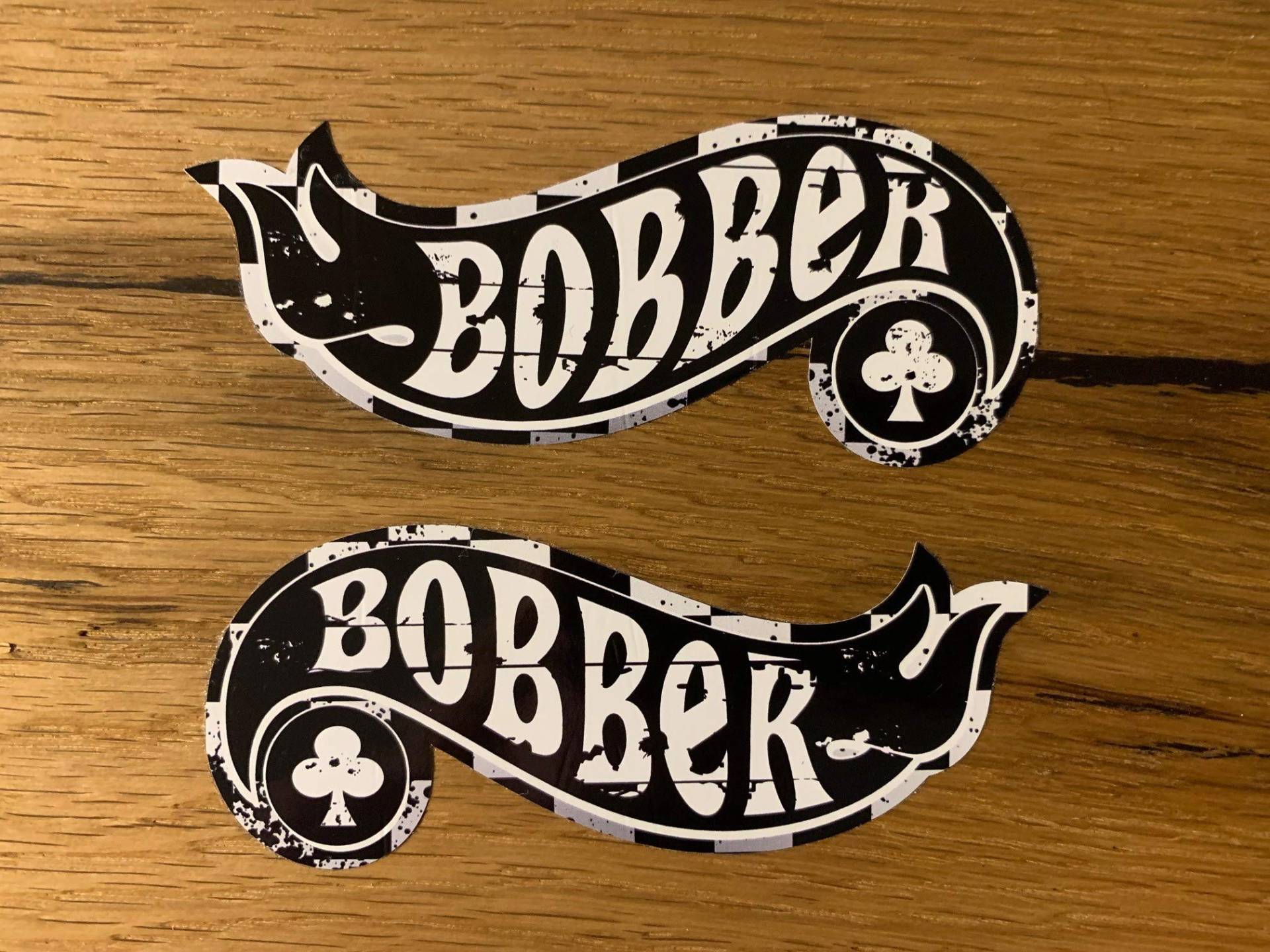 MG416 / 2X Bobber Oldschool Aufkleber je 11x4,5cm Motorrad Biker Sticker Racing Oldtimer Vintage Retro Style Custom Umbau Rockabilly von 24/7stickers