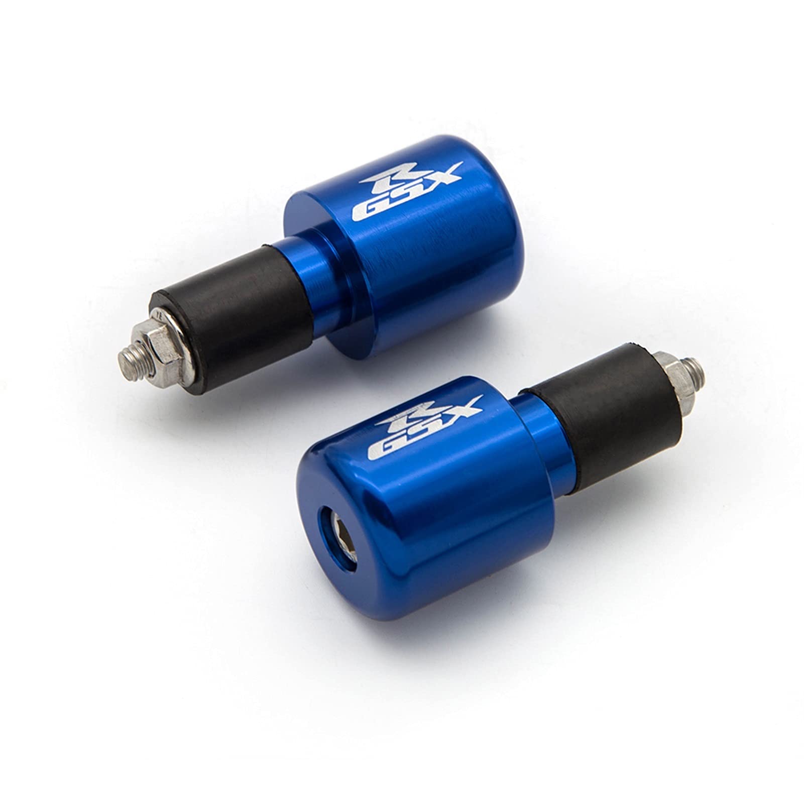 Motorrad Zubehör Lenkungsgegengewicht für Suzuki GSXR 600 750 1000 1100 Motorrad CNC Aluminium Griff Griffe Ende Griff BAR Cap End Plug Slider (Color : Blue) von 2Bird