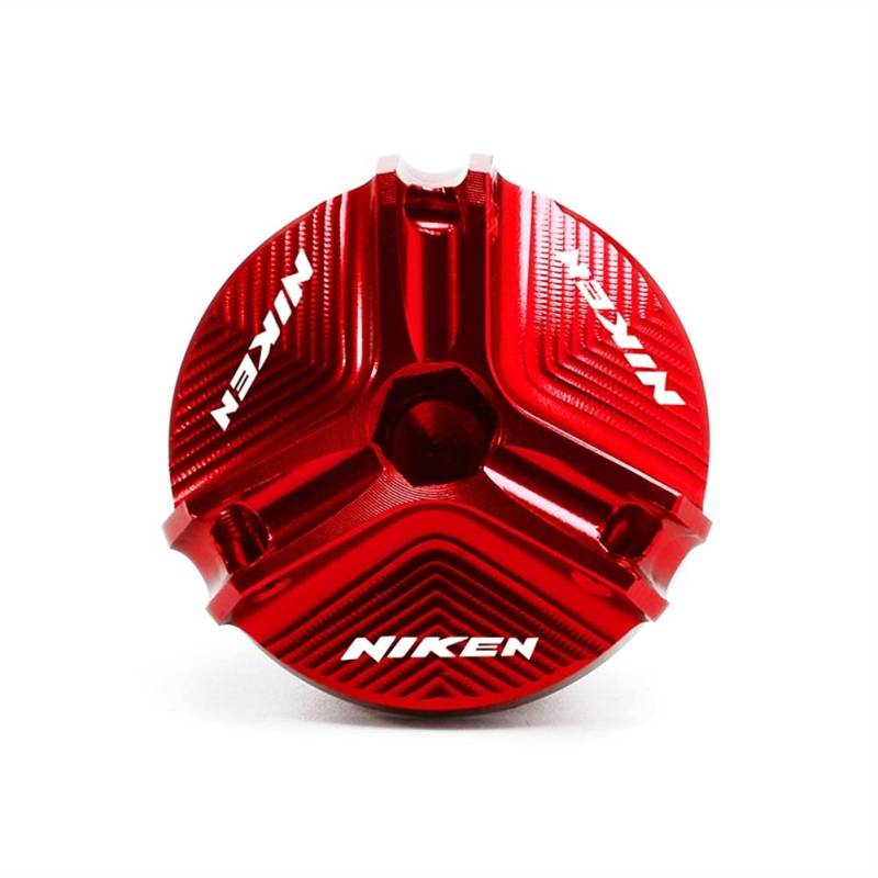 Motorradmotoröl-Füller-Mütze-Stecker, Motorrad-Zubehör für Niken GT 2018-2021 CNC-Aluminium-Tank-Kappe Abdeckschrauben (Color : Red) von 2Bird