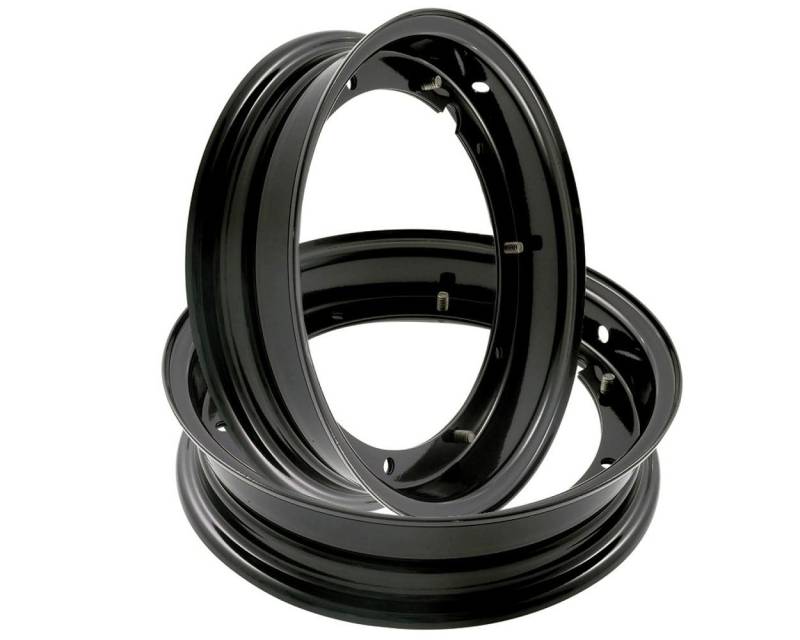 2EXTREME 2x Felge Schwarz 2.10-10 für 3.00 u 3.50-10 Zoll kompatibel mit Vespa PK PX ET3 V 50 N von 2EXTREME