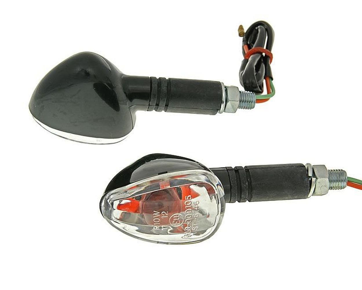 2EXTREME Blinker Set Universal M10 schwarz Doozy klar - lang von 2EXTREME